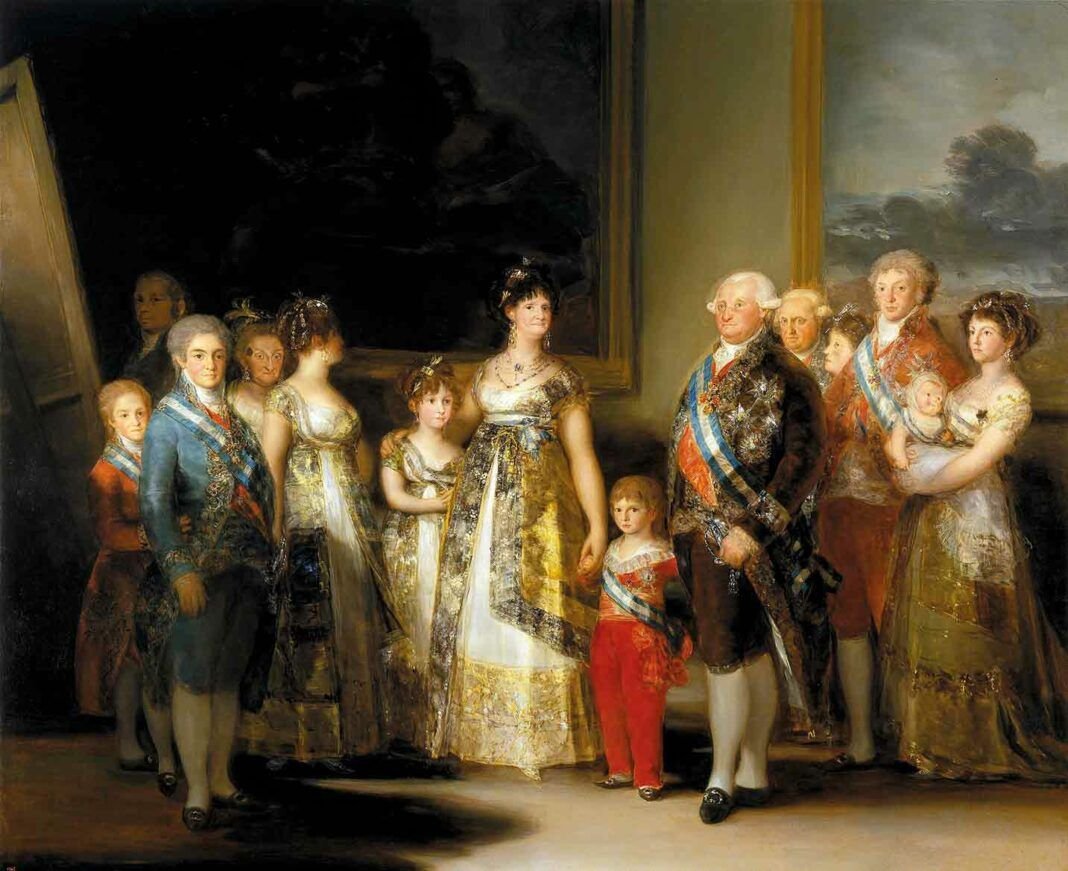 "La familia de Carlos IV", de Goya, 1800.