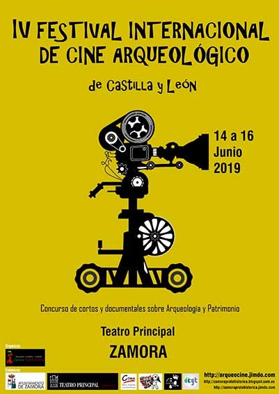 Cartel del IV Festival Internacional de Cine Arqueológico de Castilla y León.