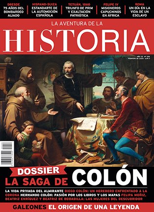 Portada del número 256 de la revista de historia "La Aventura de la Historia", dedicada a la saga de Cristóbal Colón.