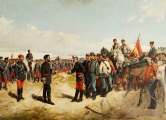 Guerras carlistas: "Carlos Calderón en Montejurra", por Enrique Estevan y Vicente, 1880.