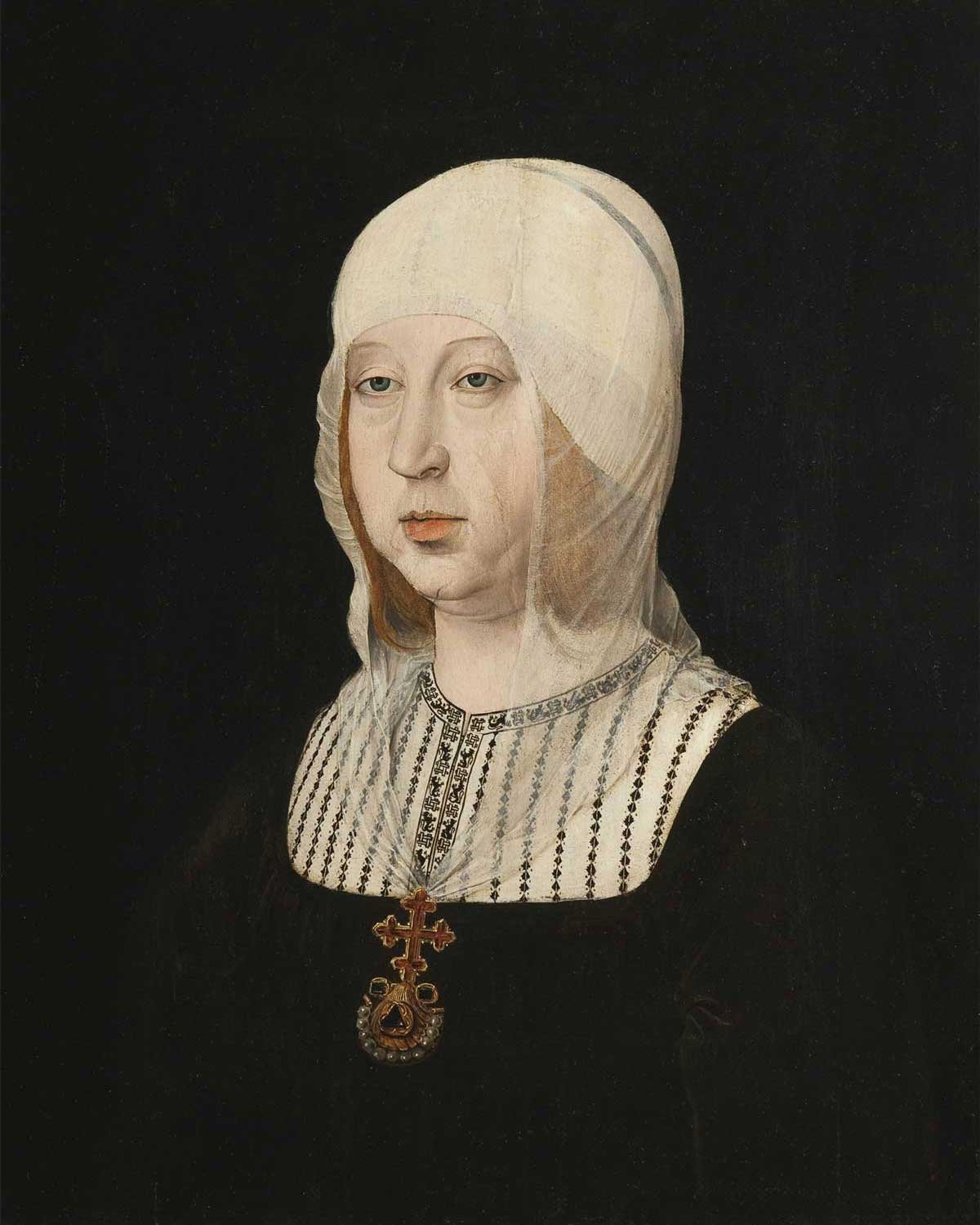 Isabel la Católica, por Juan de Flandes, h. 1500-1504, Palacio Real de Madrid.
