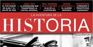 Portada del número 299 de la revista de historia La Aventura de la Historia, ilustrada con una imagen del rey Alfonso XIII y el general Miguel Primo de Rivera.