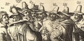Ocho de los trece conspiradores liderados por Fawkes que quisieron que Inglaterra volviera a ser católica, en un grabado del siglo XVII.