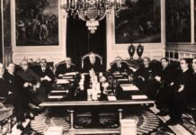 PRIMER CONSEJO DE MINISTROS del Gobierno del Frente Popular presidido por Manuel Azaña, celebrado el 20 de febrero de 1936.