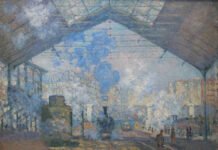 "La estación de Saint-Lazare", por Claude Monet, 1877, París, Museo de Orsay.