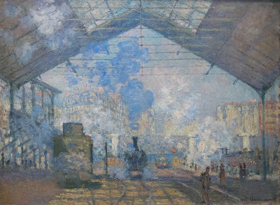 "La estación de Saint-Lazare", por Claude Monet, 1877, París, Museo de Orsay.