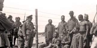 Prisioneros de guerra africanos durante las matanzas nazis