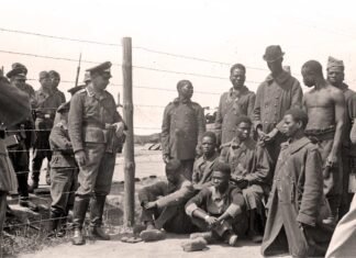 Prisioneros de guerra africanos durante las matanzas nazis