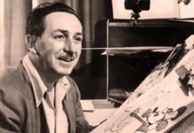 Walt Disney dibuja una de sus creaciones más populares: Mickey Mouse, nacido Mortimer.