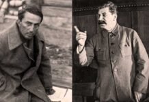 El hijo de Stalin y el dictador soviético.